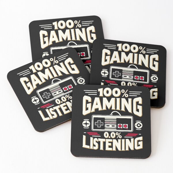 Item preview, 100 Percent Gaming 0 Percent Listening Funny Gamer Retro Controller Design designed and sold by TrendPrinter.