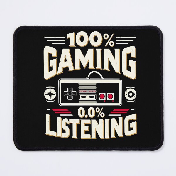 Item preview, 100 Percent Gaming 0 Percent Listening Funny Gamer Retro Controller Design designed and sold by TrendPrinter.