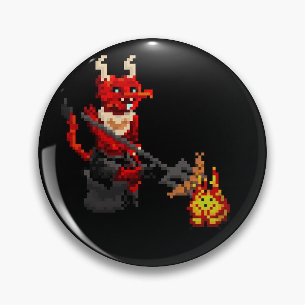 Item preview, Demon grilling sausage over a flame designed and sold by PIXEMONIUM.