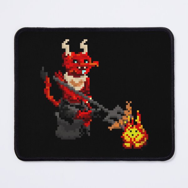 Item preview, Demon grilling sausage over a flame designed and sold by PIXEMONIUM.