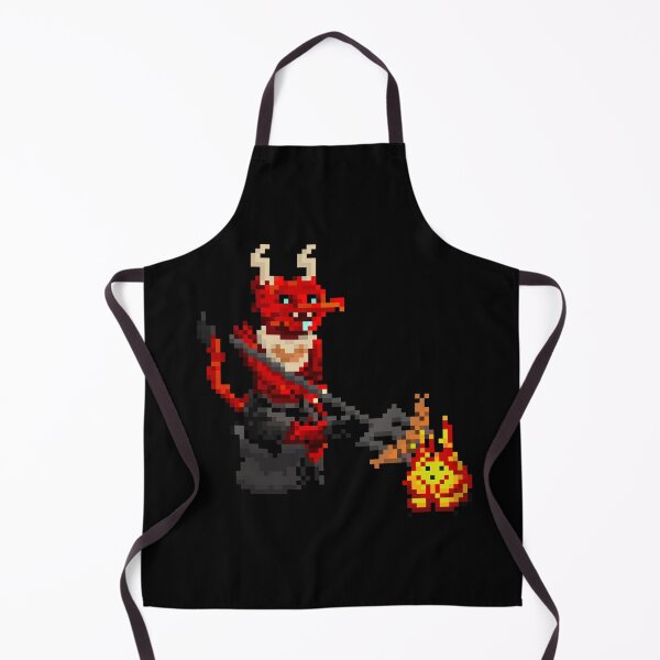 Item preview, Demon grilling sausage over a flame designed and sold by PIXEMONIUM.