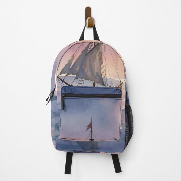 Item preview, Moonlit Voyage to the Island Citadel designed and sold by Serene Strokes Art.