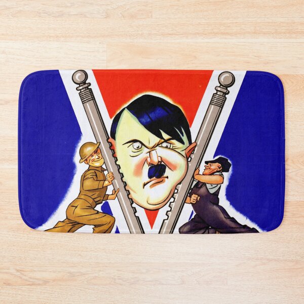 Item preview, WWII Propaganda Poster | Buy War Savings Certificates | Defeat Hitler | Patriotic Art | Vintage Caricature & Bold Colors designed and sold by artofuniverse.