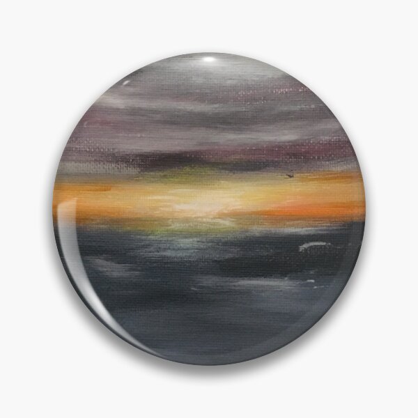 Item preview, Before the Storm – Moody Ocean Sunset Painting, Dark Coastal Wall Art, Dramatic Seascape, Minimalist Sea Landscape designed and sold by TheSlowShore.