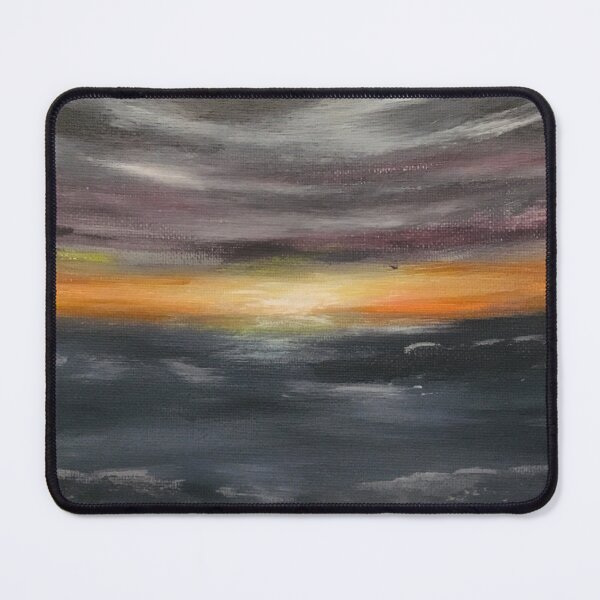 Item preview, Before the Storm – Moody Ocean Sunset Painting, Dark Coastal Wall Art, Dramatic Seascape, Minimalist Sea Landscape designed and sold by TheSlowShore.