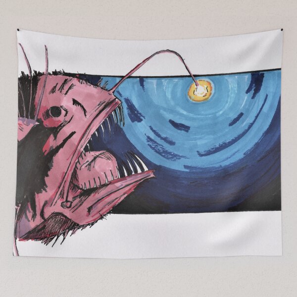 Item preview, pink anglerfish  designed and sold by Food and stuff.