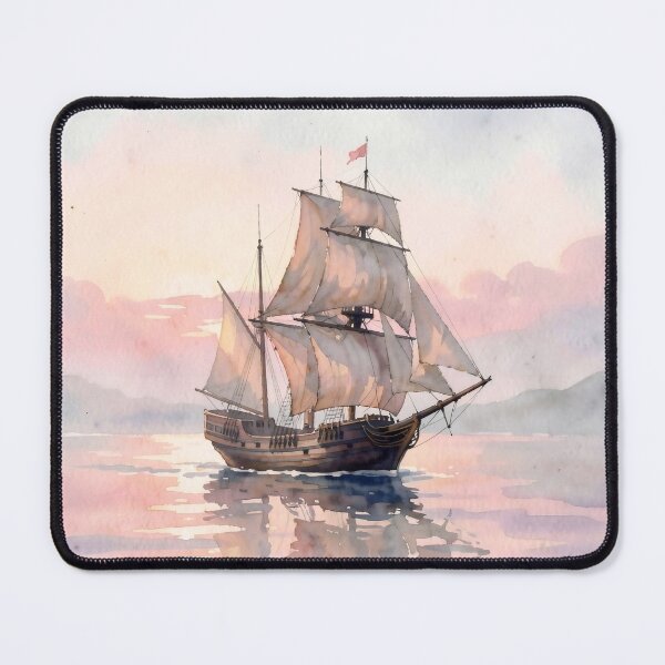 Item preview, Serene Sunset Sails: A Watercolor Voyage designed and sold by Serene Strokes Art.