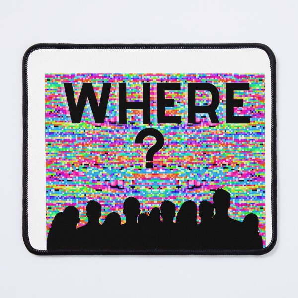 Item preview, Y2K Glitch Art "WHERE?" Social Silhouette Design designed and sold by Atlasoloji.
