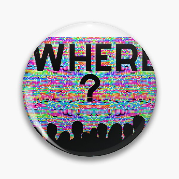 Item preview, Y2K Glitch Art "WHERE?" Social Silhouette Design designed and sold by Atlasoloji.