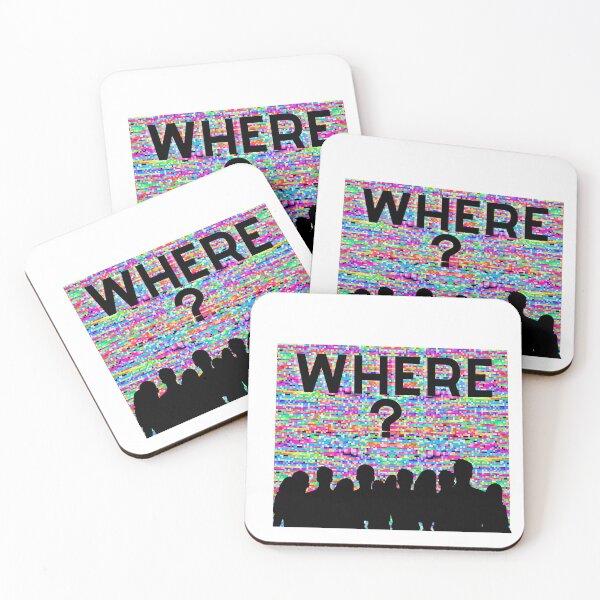Item preview, Y2K Glitch Art "WHERE?" Social Silhouette Design designed and sold by Atlasoloji.