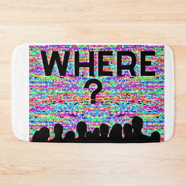 Item preview, Y2K Glitch Art "WHERE?" Social Silhouette Design designed and sold by Atlasoloji.