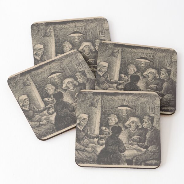 Item preview, Les Mangeurs De Pommes De Terre by Vincent van Gogh: Rustic Peasant Interior Poster designed and sold by artofuniverse.