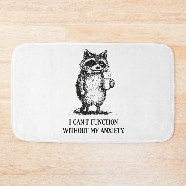 Item preview, Anxiety Raccoon Coffee Meme – I Can’t Function Without My Anxiety designed and sold by Region.