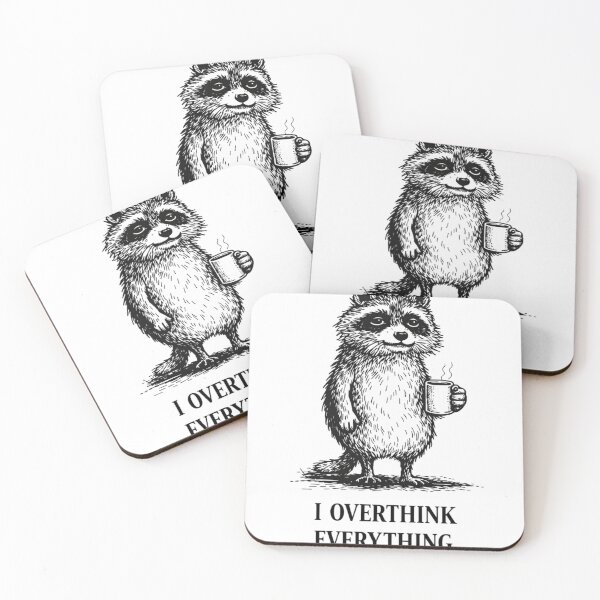 Item preview, Anxiety Raccoon Overthinking Meme – I Overthink Everything designed and sold by Region.
