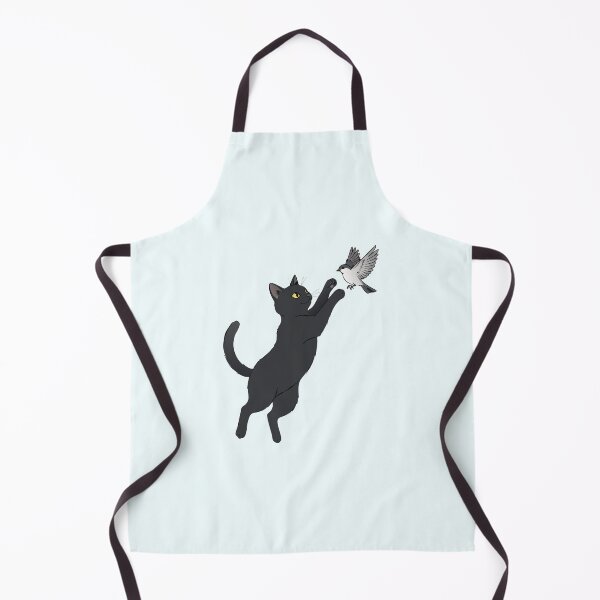 Item preview, Playful Black Cat Jumping Catching Bird Action Art designed and sold by Cipher & Soul.