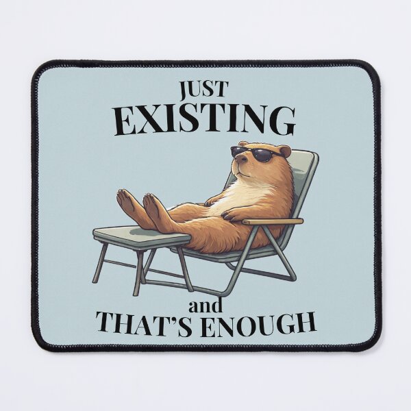 Item preview, Just Existing Capybara Meme – Low Energy Mode Chill Aesthetic Animal designed and sold by HOUSE OF TIST.