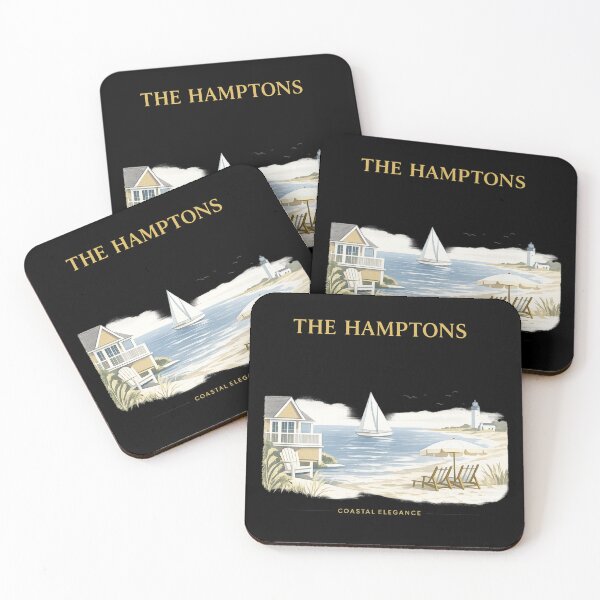 Item preview, The Hamptons Coastal Elegance Vintage Beach Poster designed and sold by Eclipse 3699.