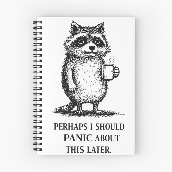 Item preview, Anxiety Raccoon Panic Meme – Perhaps I Should Panic About This Later designed and sold by Region.