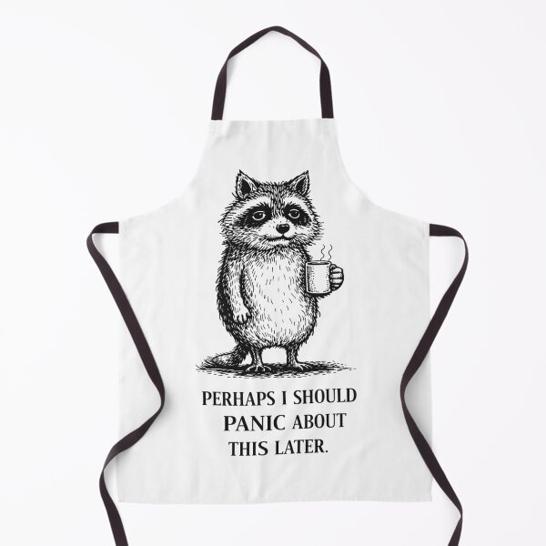 Item preview, Anxiety Raccoon Panic Meme – Perhaps I Should Panic About This Later designed and sold by Region.