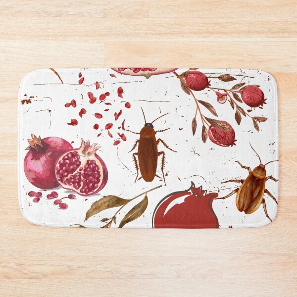 Item preview, Dark Botanical Pomegranate and Cockroach Pattern designed and sold by Atlasoloji.