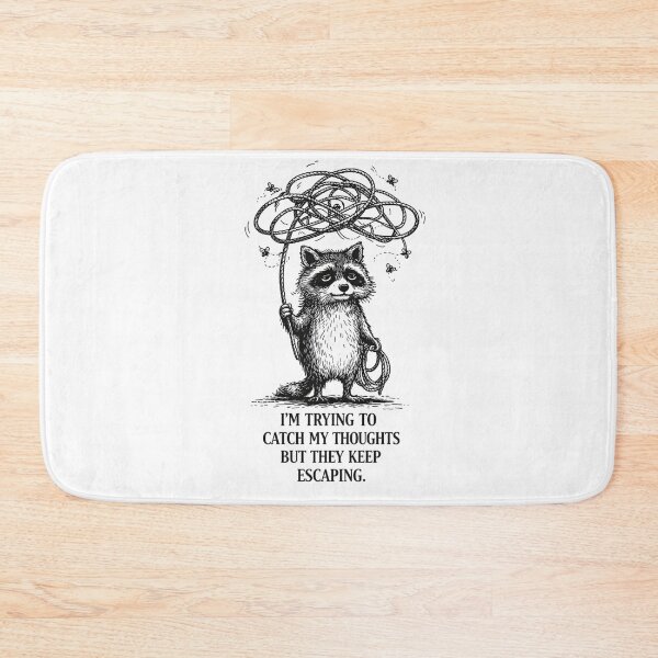 Item preview, Anxiety Raccoon Overthinking Meme – I’m Trying To Catch My Thoughts designed and sold by Region.