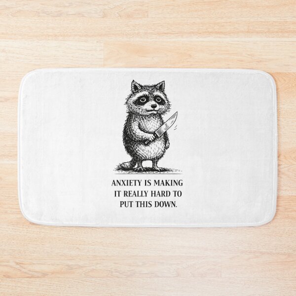 Item preview, Anxiety Raccoon Dark Humor Meme – Anxiety Is Making It Hard To Put This Down designed and sold by Region.