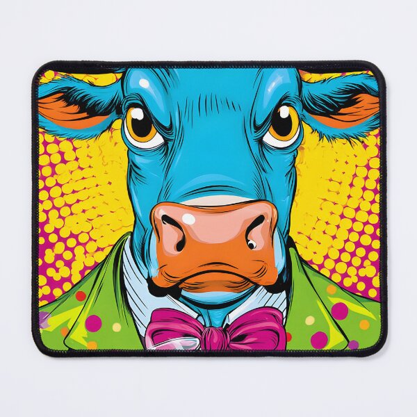 Item preview, Colorful Bull with a Glass in a Bowtie Suit designed and sold by Artessie.