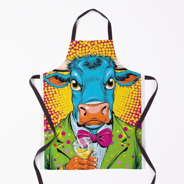 Item preview, Colorful Bull with a Glass in a Bowtie Suit designed and sold by Artessie.