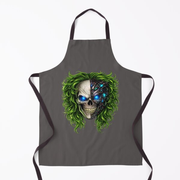 Item preview, Cyberpunk Skull – Neon Green Hair Blue Eyes Glitch Design designed and sold by unglaublichGut.