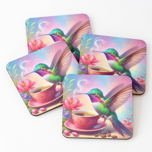 Item preview, Hummingbird Drinking Coffee: "Hummingbird Buzz Brew” designed and sold by The Coffee Critters.