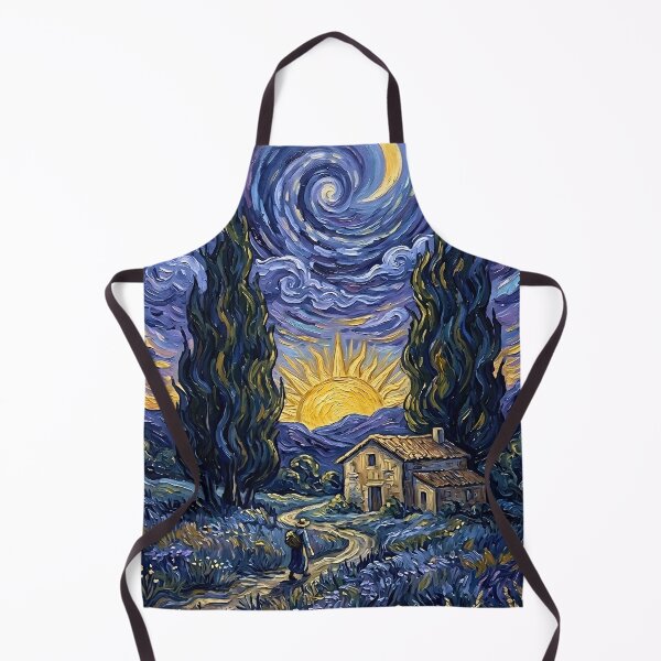 Item preview, Cypress Dusk - Van Gogh Style Evening Landscape Fine Art designed and sold by MyTutina.