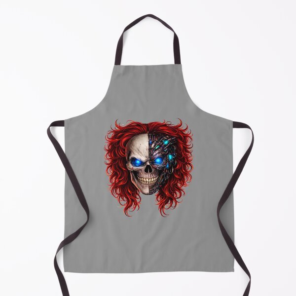 Item preview, Cyberpunk Skull – Neon Red Hair Blue Eyes Glitch Design designed and sold by UnglaublichGut.