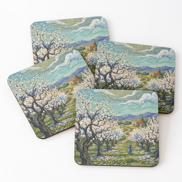 Item preview, Almond Orchard - Van Gogh Style Sunlit Blossom Fine Art designed and sold by MyTutina.
