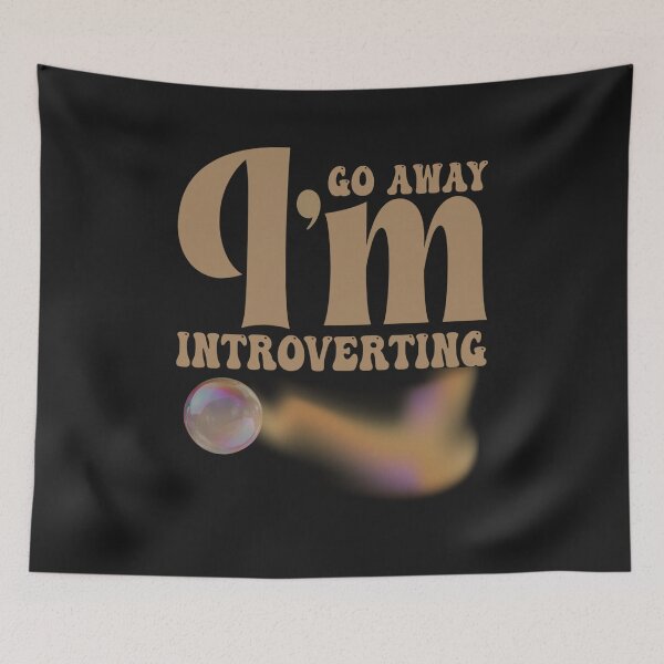 Item preview, Go Away I’m Introverting – Soft Aesthetic & Minimalist Typography designed and sold by Aquarius-club.