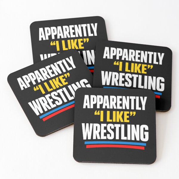 Item preview, Apparently I Like Wrestling Funny Quote designed and sold by FreshVibe Prints.