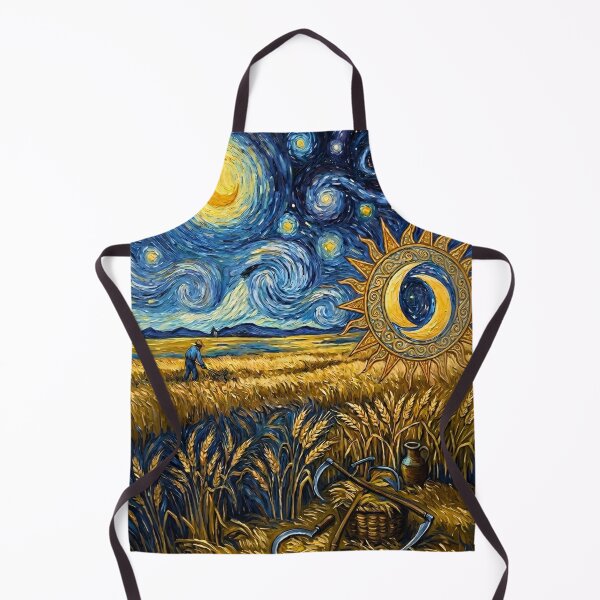 Item preview, Starry Harvest - Van Gogh Style Golden Wheat Field Fine Art designed and sold by MyTutina.