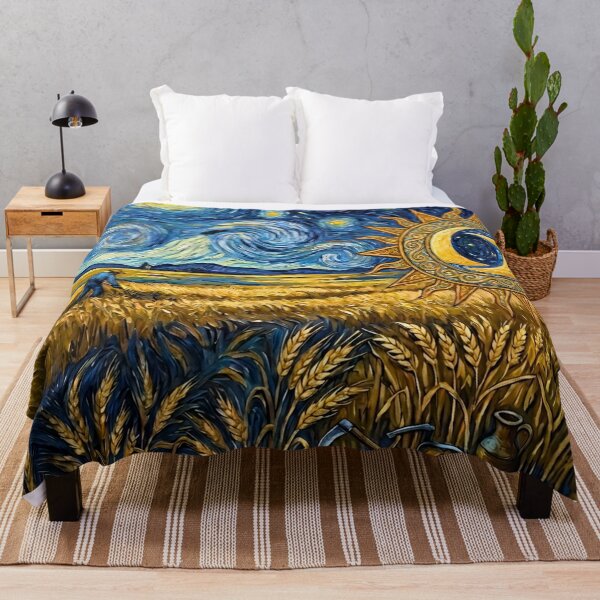 Item preview, Starry Harvest - Van Gogh Style Golden Wheat Field Fine Art designed and sold by MyTutina.