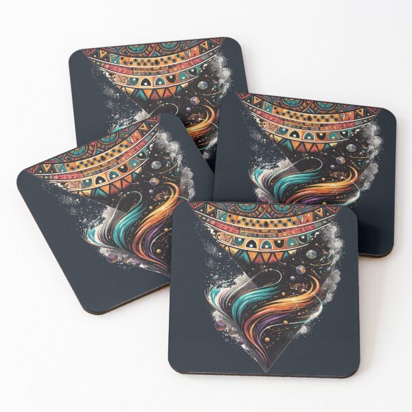 Item preview, Abstract Cosmic Triangle T-Shirts – Colorful Galaxy Art designed and sold by KDesignCrafts.