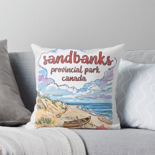Item preview, Sandbanks Provincial Park Watercolor Pastel Cute Landscape Beach designed and sold by HowToCanadian.