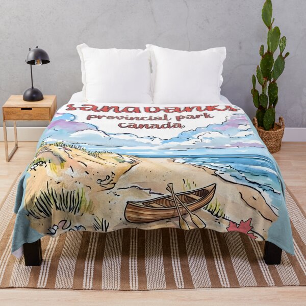 Item preview, Sandbanks Provincial Park Watercolor Pastel Cute Landscape Beach designed and sold by HowToCanadian.