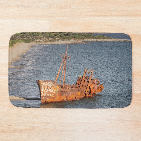 Item preview, Rusty Shipwreck near Gytheio Greece designed and sold by PhotoArt by Joan Carroll.