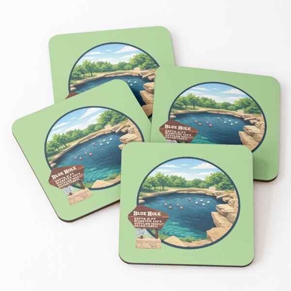 Item preview, Blue Hole New Mexico Travel Sticker – Santa Rosa Blue Hole Illustration, Vintage Style Badge designed and sold by SimplyJasper.
