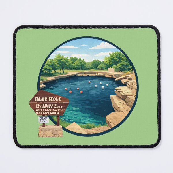 Item preview, Blue Hole New Mexico Travel Sticker – Santa Rosa Blue Hole Illustration, Vintage Style Badge designed and sold by SimplyJasper.