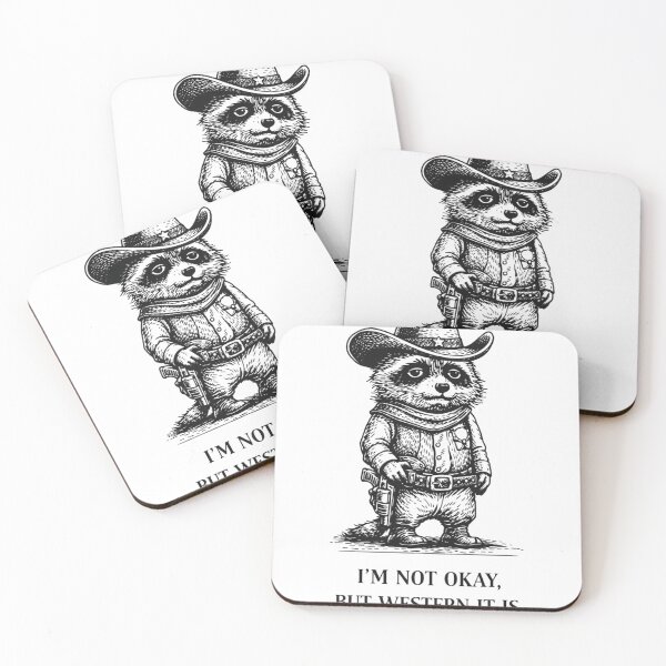 Item preview, Anxiety Raccoon Cowboy Meme – I’m Not Okay But Western It Is designed and sold by Region.