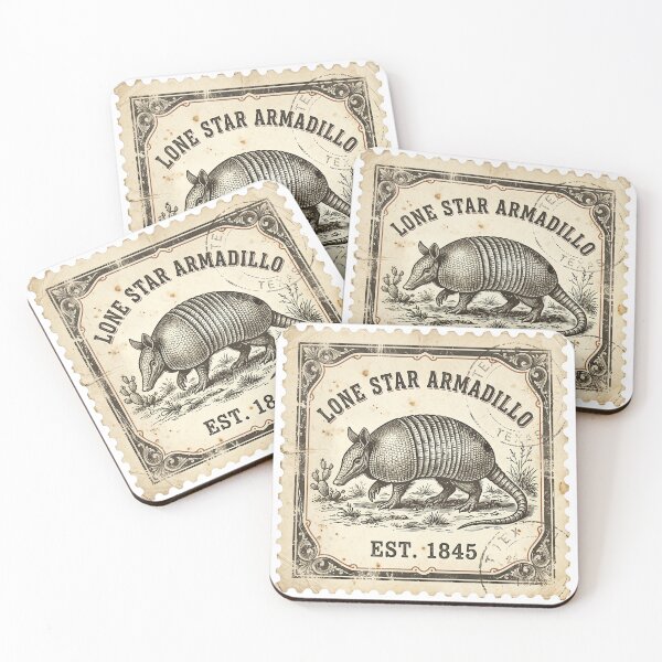 Item preview, Vintage Armadillo Postage Stamp Design designed and sold by realien.