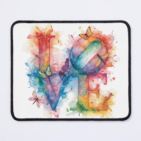 Item preview, The Word 'LOVE' in Bright Colours with Butterflies designed and sold by Soulstar Designs.