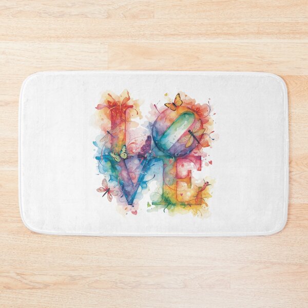 Item preview, The Word 'LOVE' in Bright Colours with Butterflies designed and sold by Soulstar Designs.