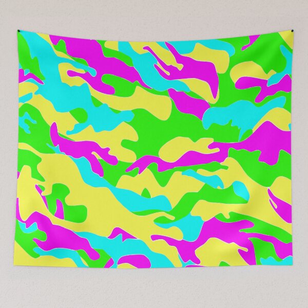 Item preview, Neon Overload: Vibrant Retro Anti-Camo Pattern designed and sold by jasperpuss.