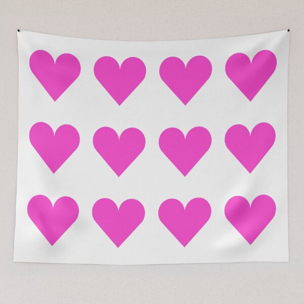 Item preview, Large HOT PINK & WHITE LOVE HEARTS designed and sold by RachelMacht.