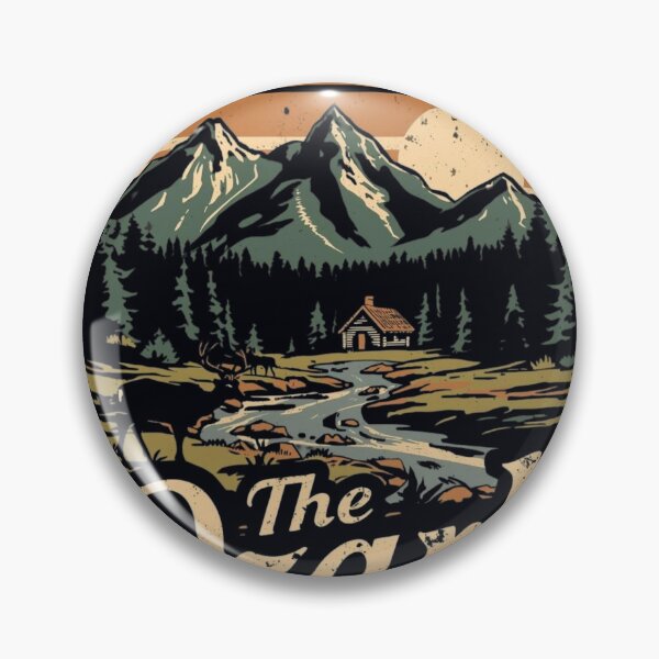Item preview, The Ozarks Vintage Mountain Cabin Retro Sunset Design designed and sold by PACS0011.